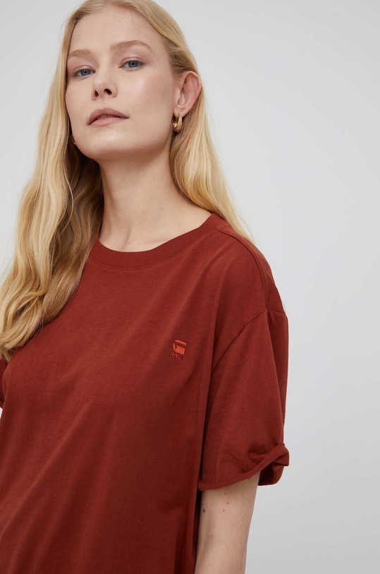 G-Star t-shirt bawełniany bawełna pomarańczowy D16902.4107