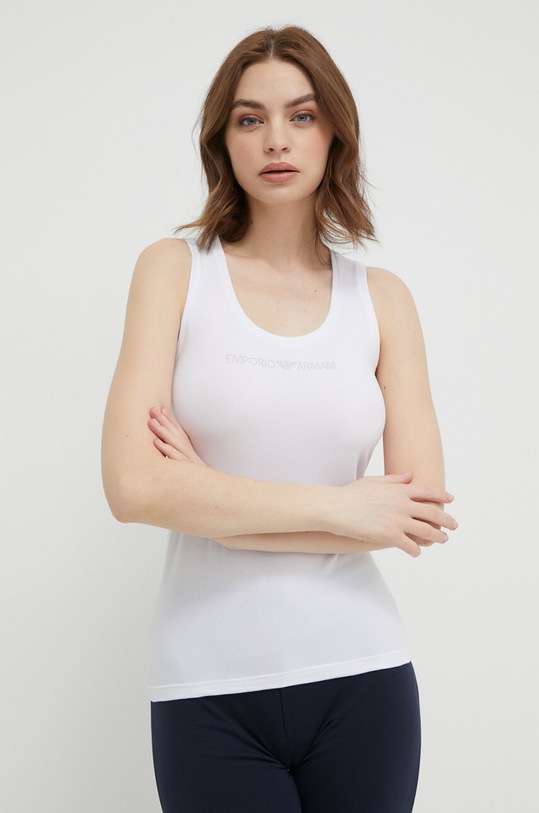 Emporio Armani - Top s elastanom biela 163319.CC318