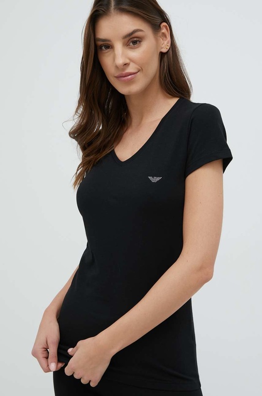 Emporio Armani Underwear t-shirt lounge szpic czarny 164407.CC318