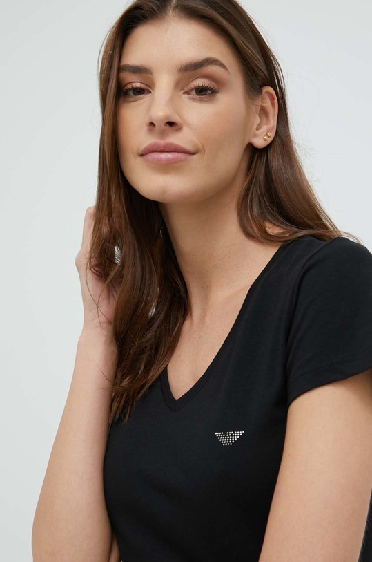 Odzież Emporio Armani Underwear t-shirt lounge 164407.CC318 czarny