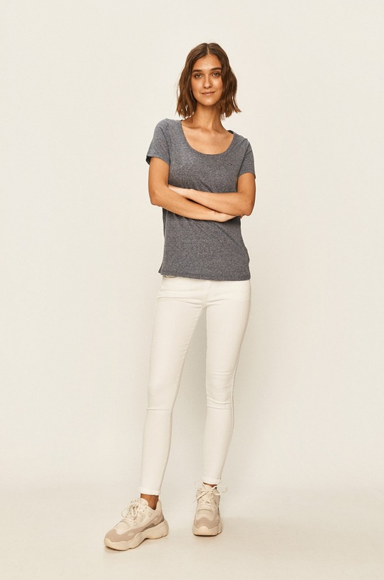 Tommy Jeans - Tričko DW0DW04435.NOS sivá AA00