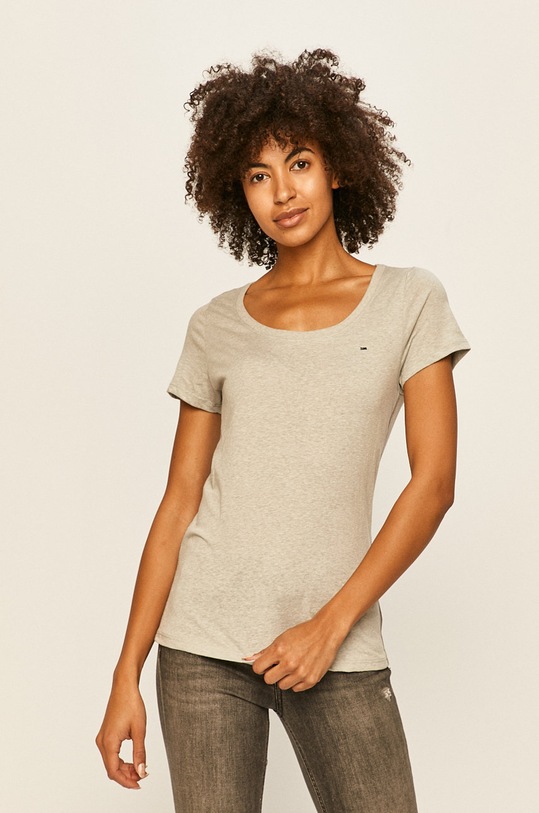 Tommy Jeans - Tricou uni gri DW0DW04435.NOS