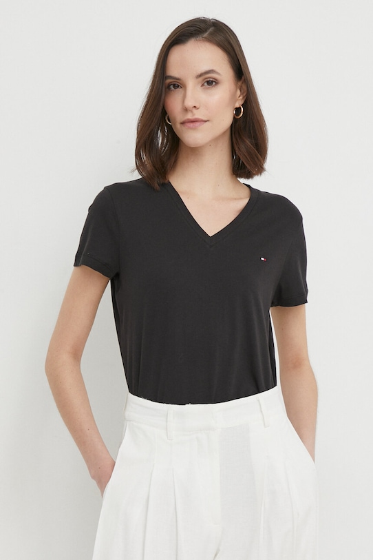 Tommy Hilfiger Tričko WW0WW24969.NOS čierna AA00