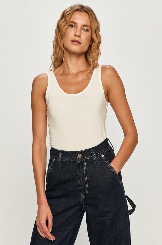 Jacqueline de Yong - Top z elastanem biały 15211086