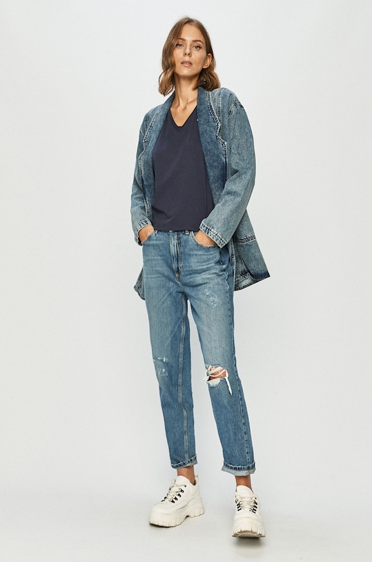 Tommy Jeans - T-shirt DW0DW09195.NOS DW0DW09195.NOS granatowy AA00