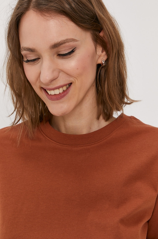 Pieces - Tričko 17086970 hnědá