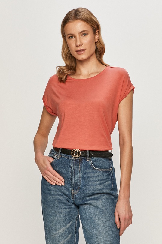 Vero Moda - Tričko s elastanom oranžová 10187159.
