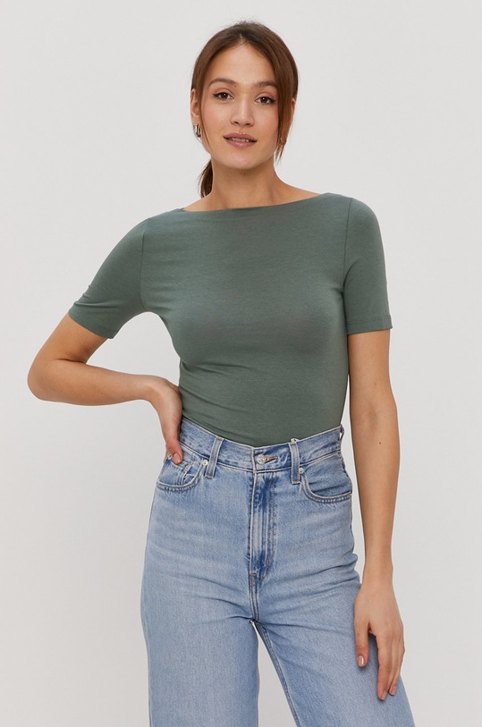 Vero Moda - Tričko s elastanom tyrkysová 10231753