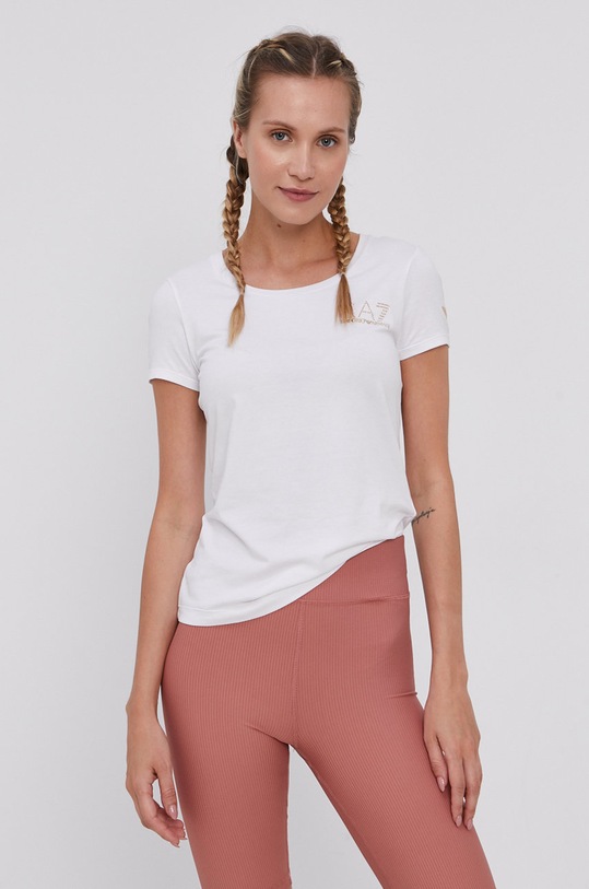 Tričko EA7 Emporio Armani biela 8NTT65.TJ28Z