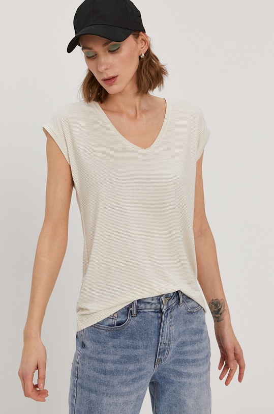 Tričko Pieces s elastanom biela 17078572