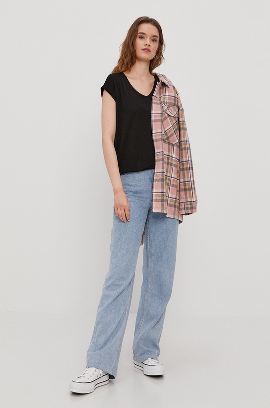 Pieces T-shirt 17078572 czarny AA00