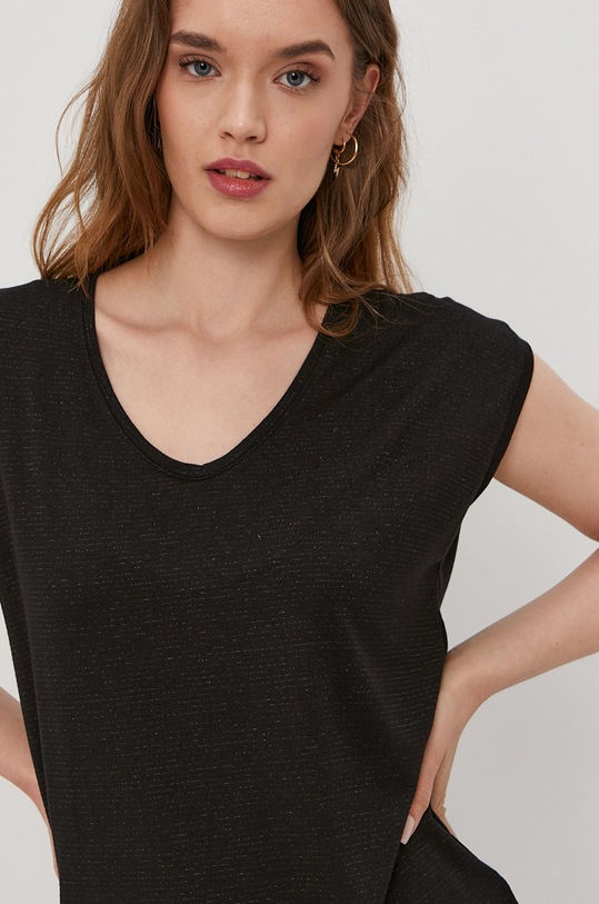 Pieces T-shirt czarny 17078572