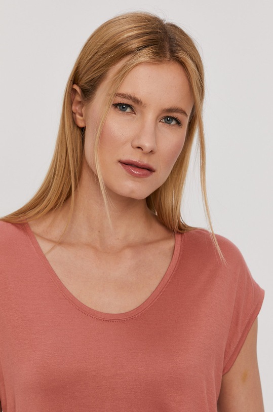 Pieces T-shirt różowy 17078732