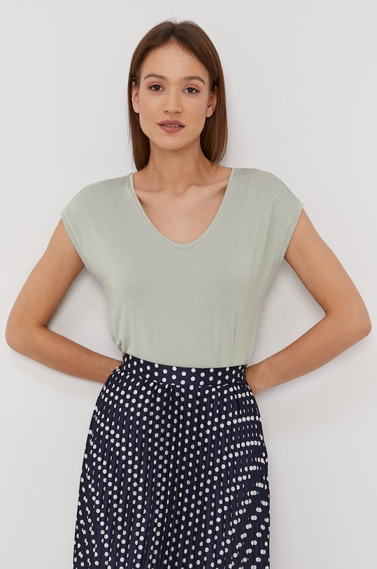 Tričko Pieces s elastanom zelená 17078732