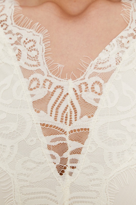 Pieces Bluzka 17101014 beżowy