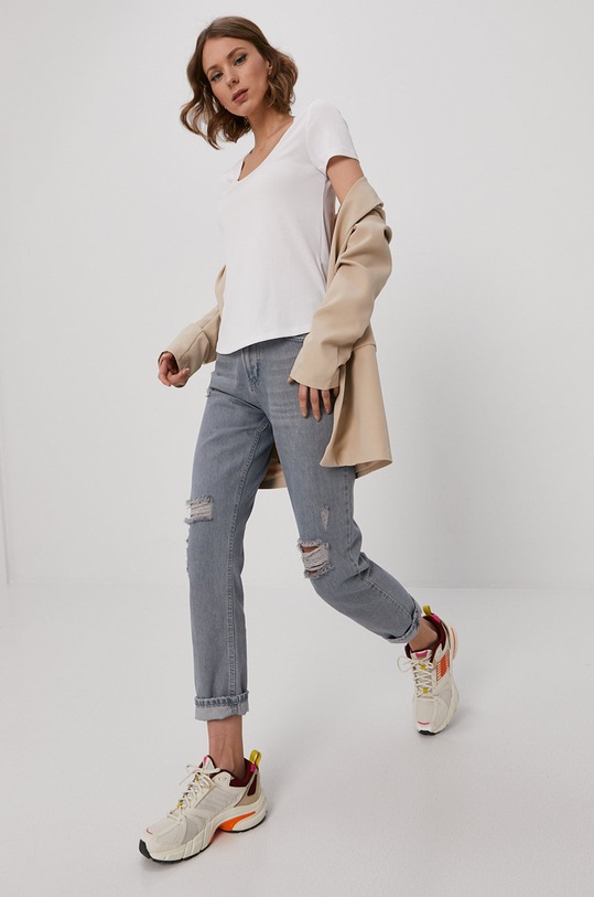 Pieces T-shirt 17101605 biały AA00
