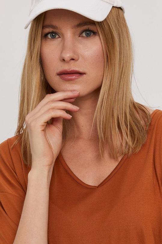 Tričko Pieces hnedá 17106023