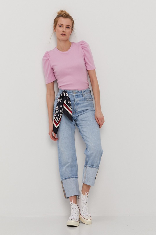 Pieces T-shirt 17110522 różowy AA00