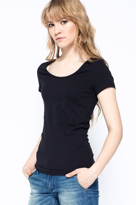 Tričko Vero Moda s elastanom čierna 10148254