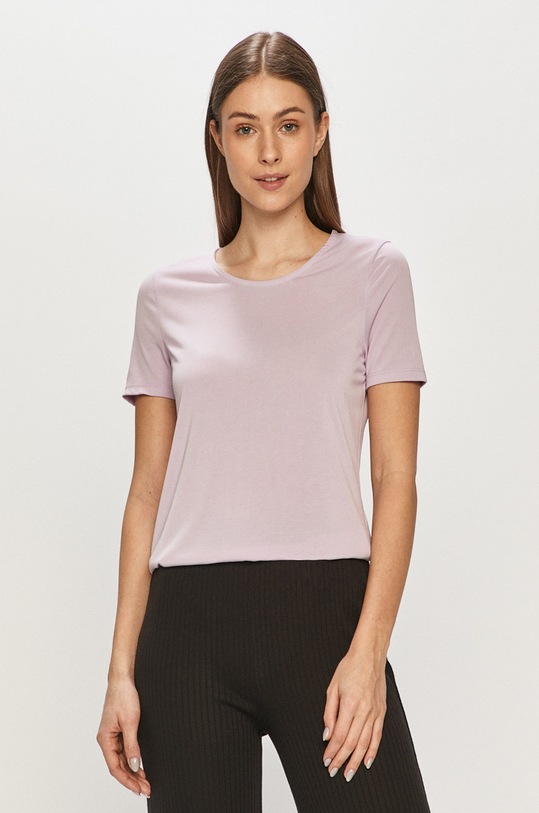 Pieces T-shirt fioletowy 17110552