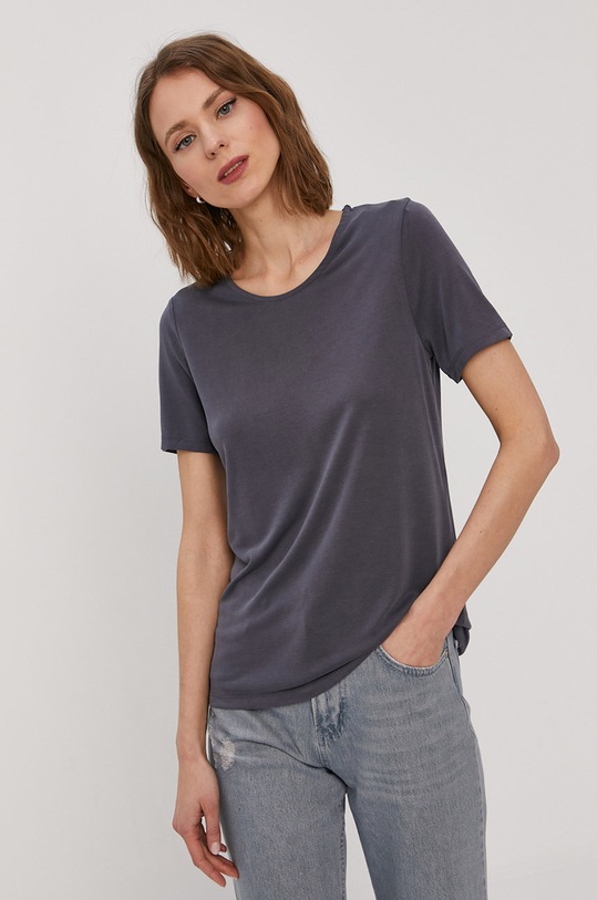 Tričko Pieces okrúhly tmavomodrá 17110552