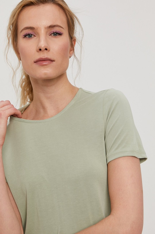 Pieces T-shirt zielony 17110552