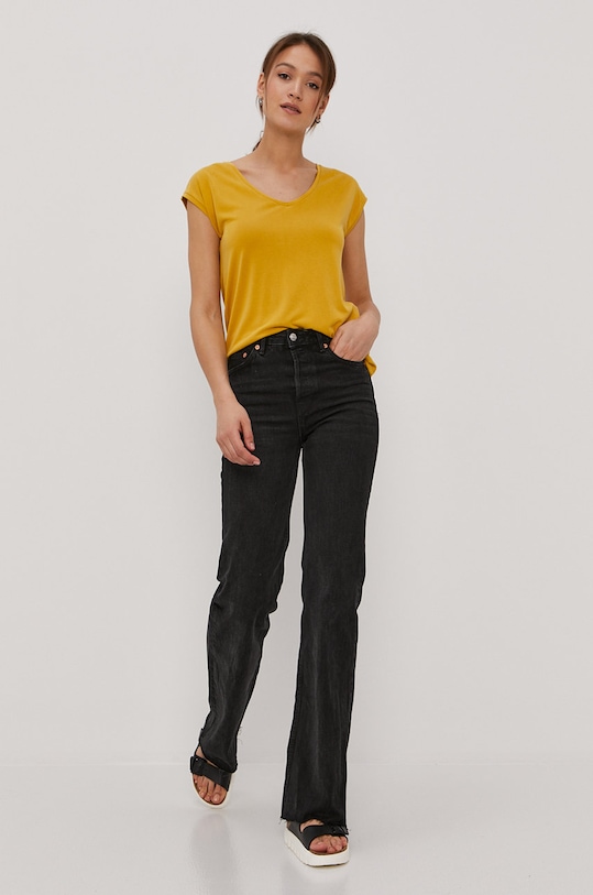 Pieces - Tričko 17095260 žltá AA00