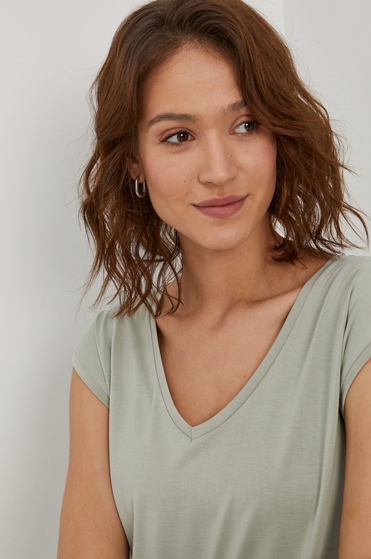 Pieces T-shirt zielony 17095260