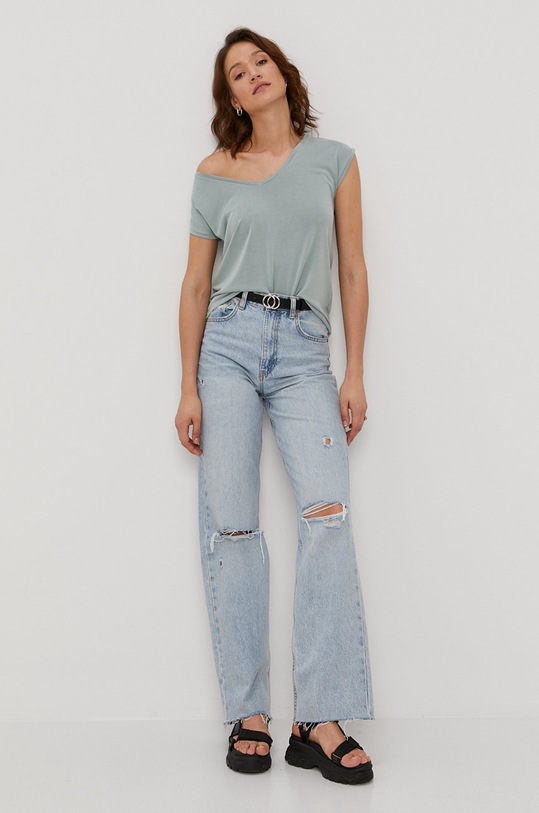 Pieces T-shirt 17095260 zielony AA00