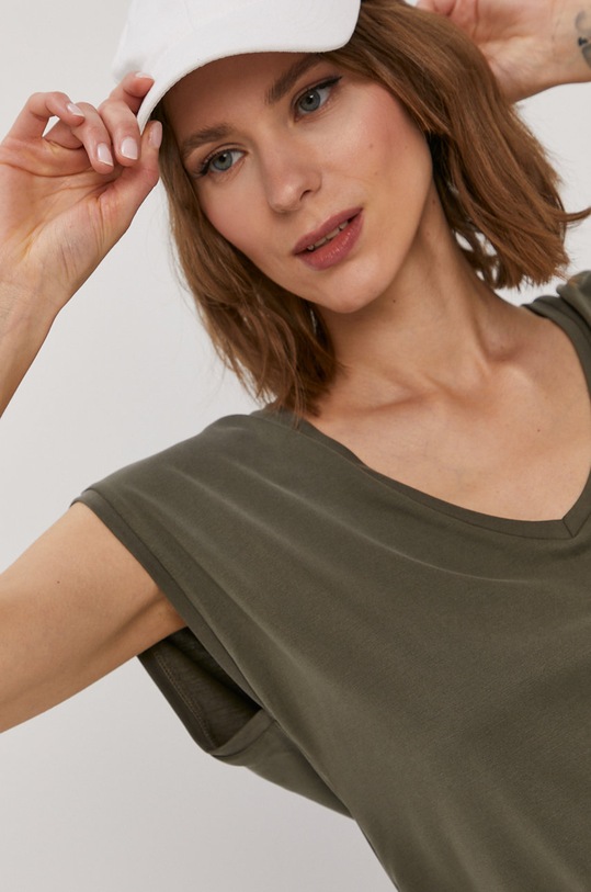 Pieces T-shirt zielony 17095260