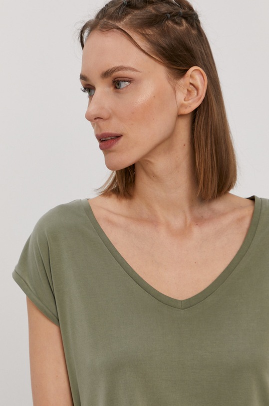 Pieces T-shirt zielony 17095260