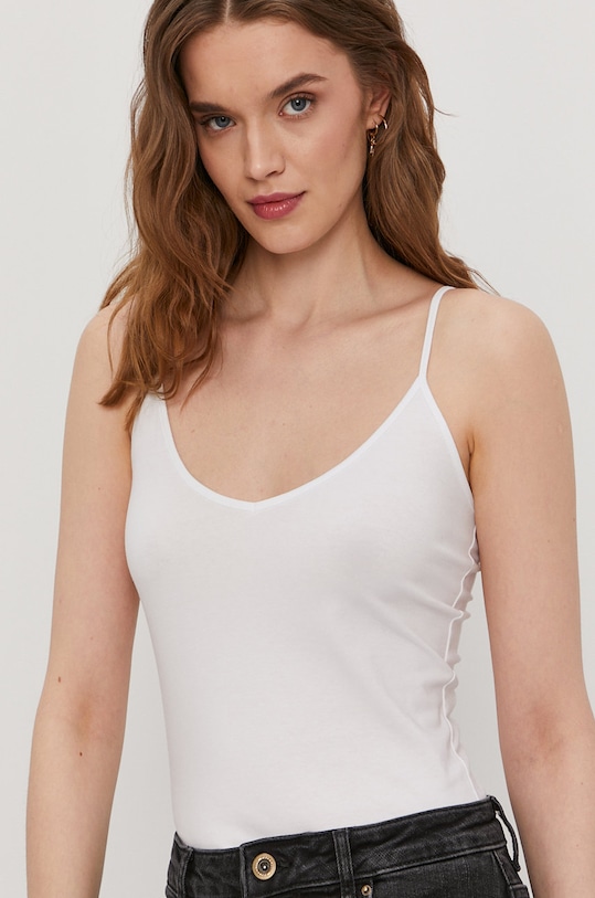 Vero Moda Top z elastanem biały 10152911
