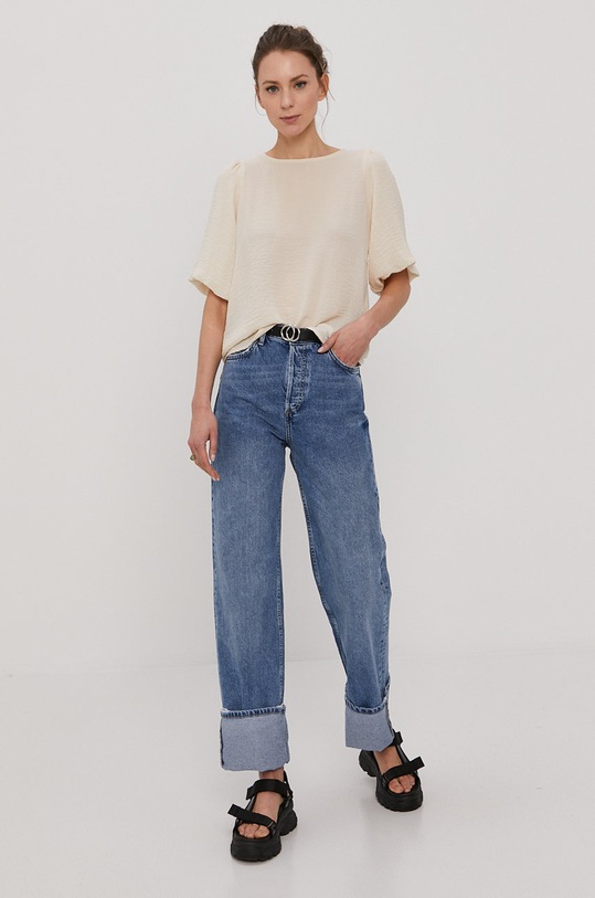 Vero Moda Bluzka 10231701 beżowy AA00