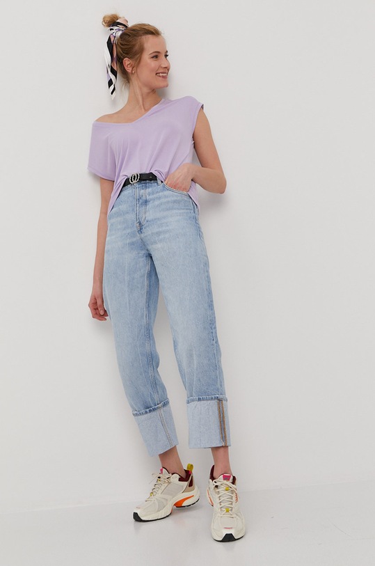 Vero Moda T-shirt 10247666 fioletowy AA00