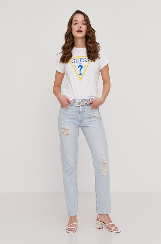 Guess Tricou W1GI52.I3Z11 alb AA00