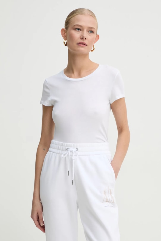 Хлопковая футболка Armani Exchange хлопок белый 8NYT82.YJ16Z.NOS