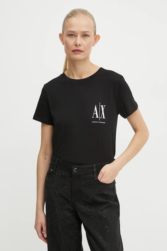 Бавовняна футболка Armani Exchange бавовна чорний 8NYTFX.YJG3Z.NOS