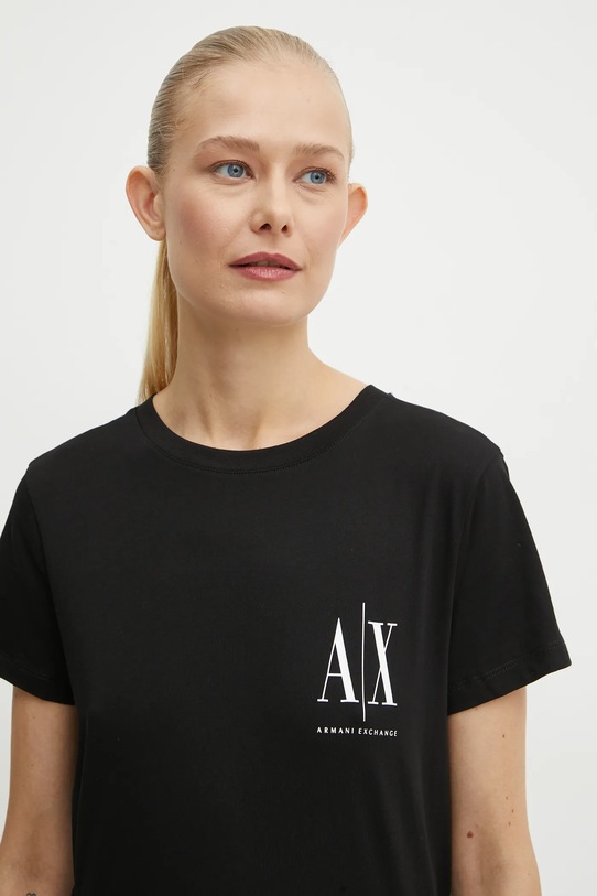 Бавовняна футболка Armani Exchange чорний 8NYTFX.YJG3Z.NOS