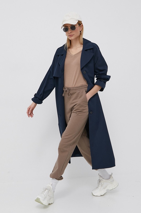 Vila t-shirt 14063361.Portabella brązowy AA00