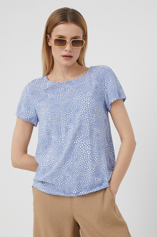 Majica Vila Vzorčasti modra 14067404.EnglishMan