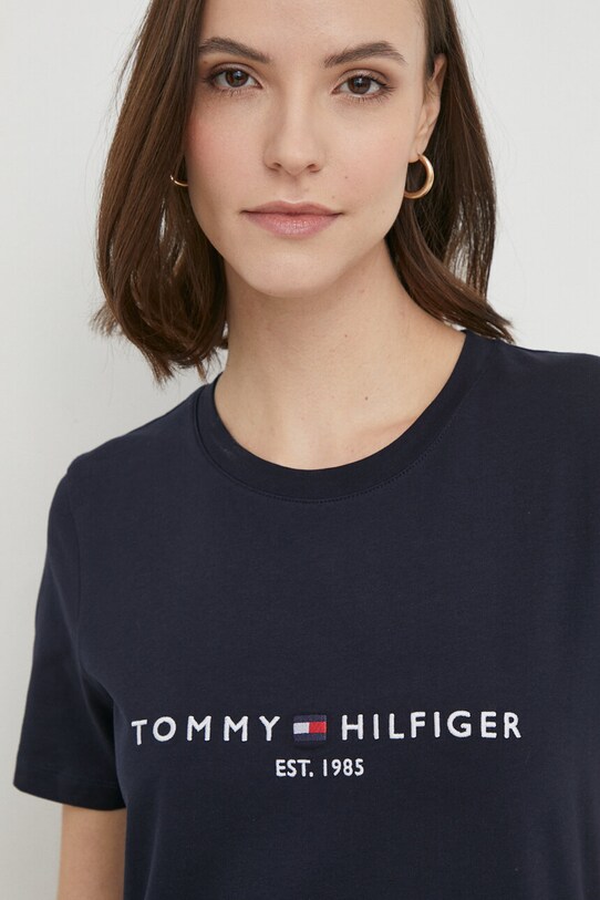 Tommy Hilfiger t-shirt bawełniany WW0WW31999.NOS granatowy AA00