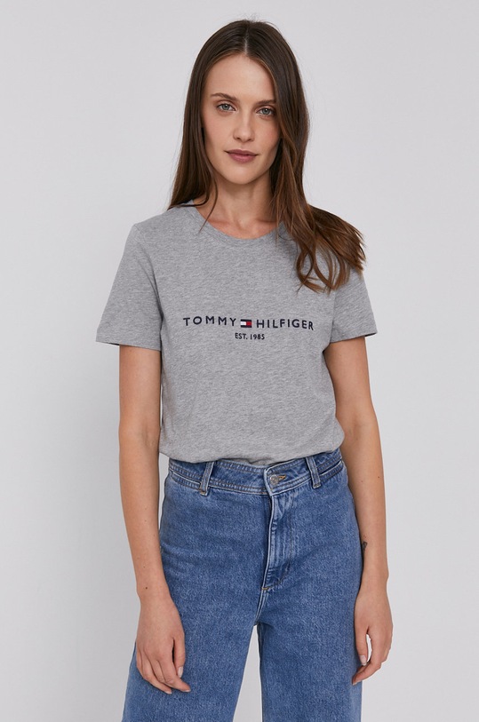 Bavlnené tričko Tommy Hilfiger WW0WW31999.NOS sivá AA00