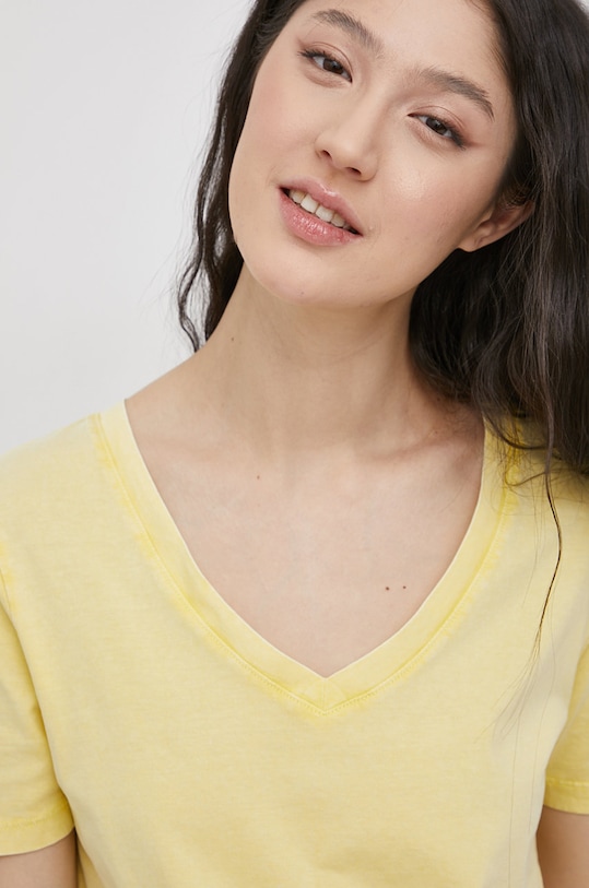 Bavlněné tričko JDY 15239939.YellowCrea žlutá