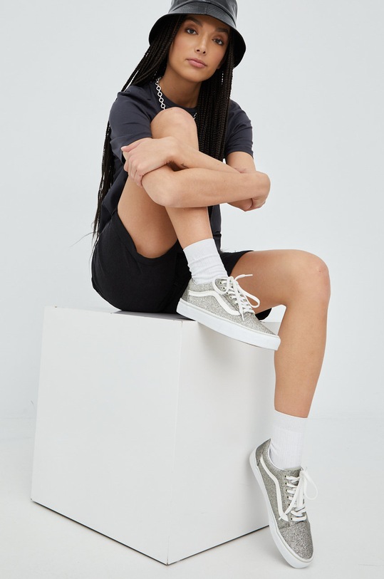 Noisy May t-shirt bawełniany bawełna szary 27013247.Obsidian