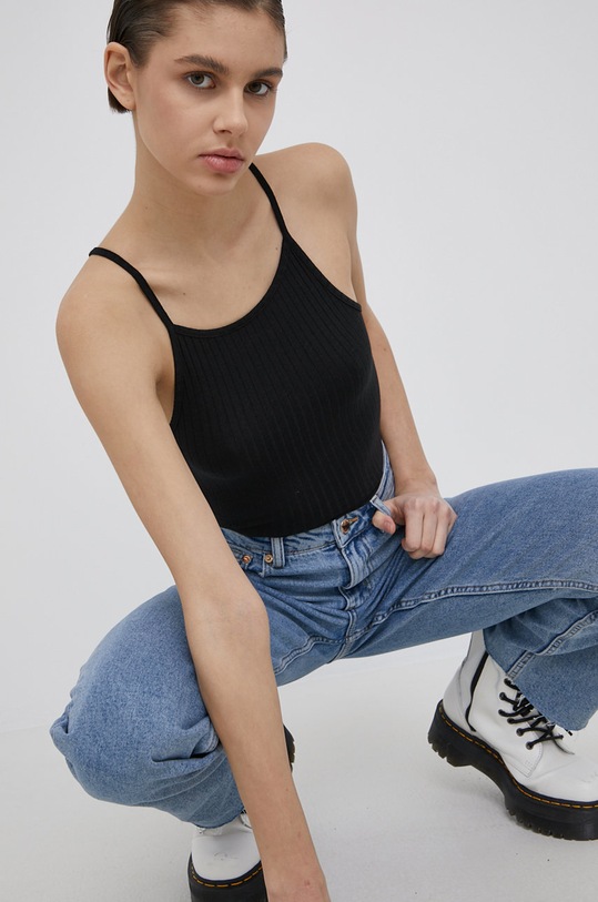 JDY top z elastanem czarny 15251304.Black