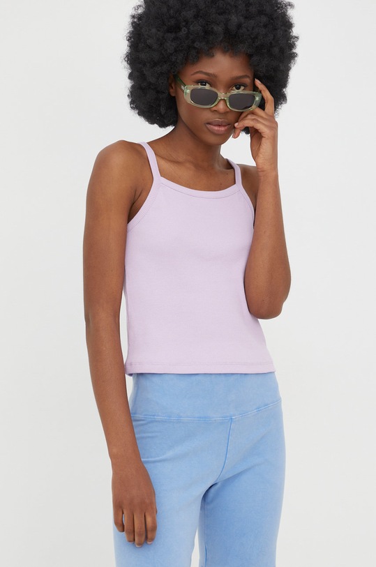 Pieces top z elastanem fioletowy 17122013.Lavendula