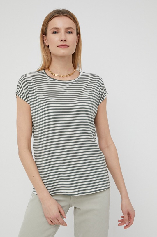 Tričko Vero Moda pruhy tyrkysová 10211785.LaurelWrea