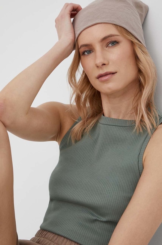 Vero Moda top z elastanem turkusowy 10230435.LaurelWrea