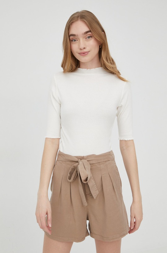 Tričko Vero Moda s elastanem bílá 10259772.SnowWhite