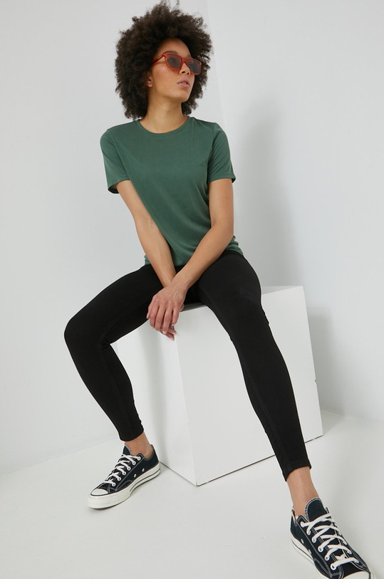 Vila t-shirt pozostałe turkusowy 14068068.Pineneedle
